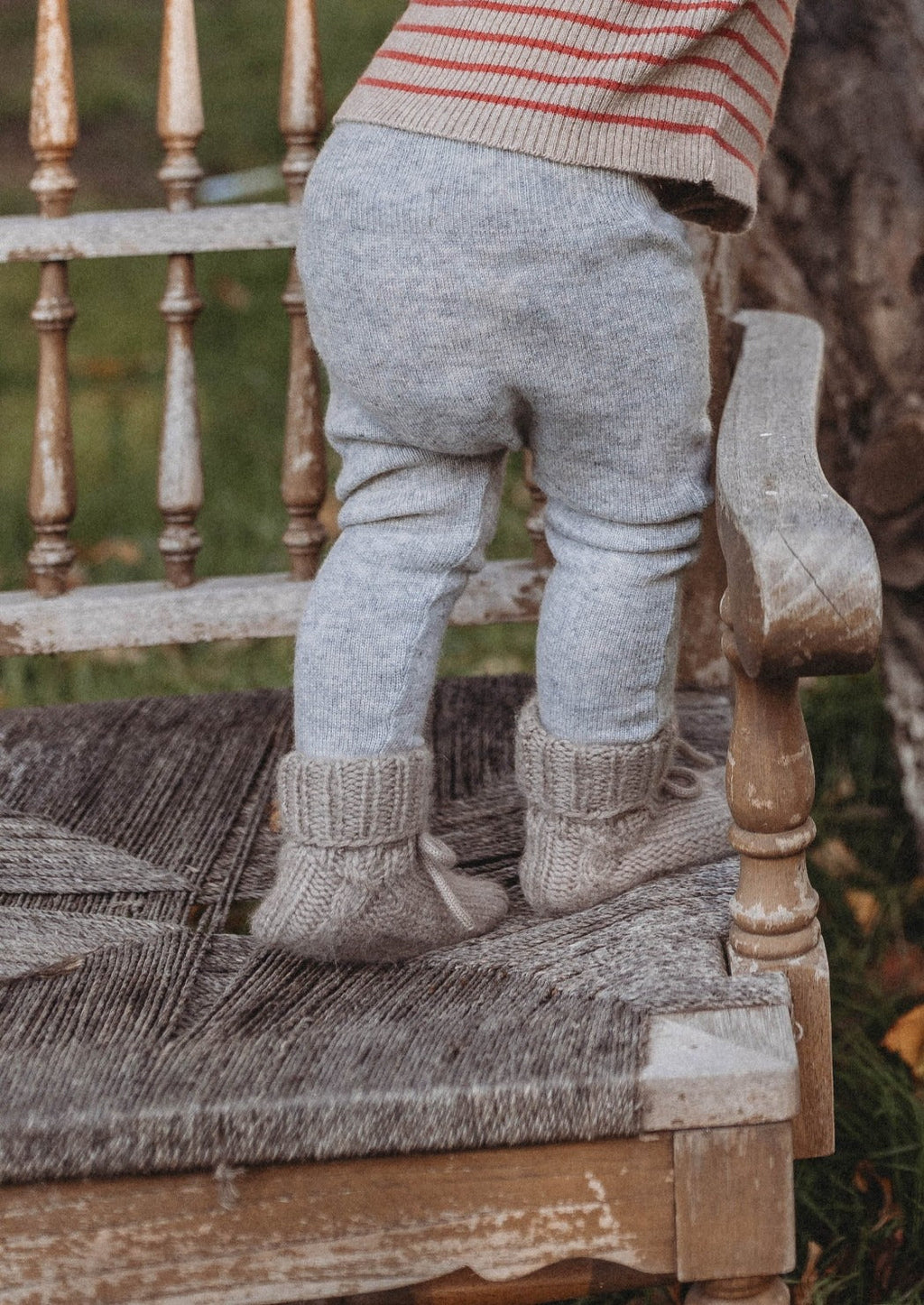 La Petit Lapin Cashmere Booties | Gray | Playroom Avenue