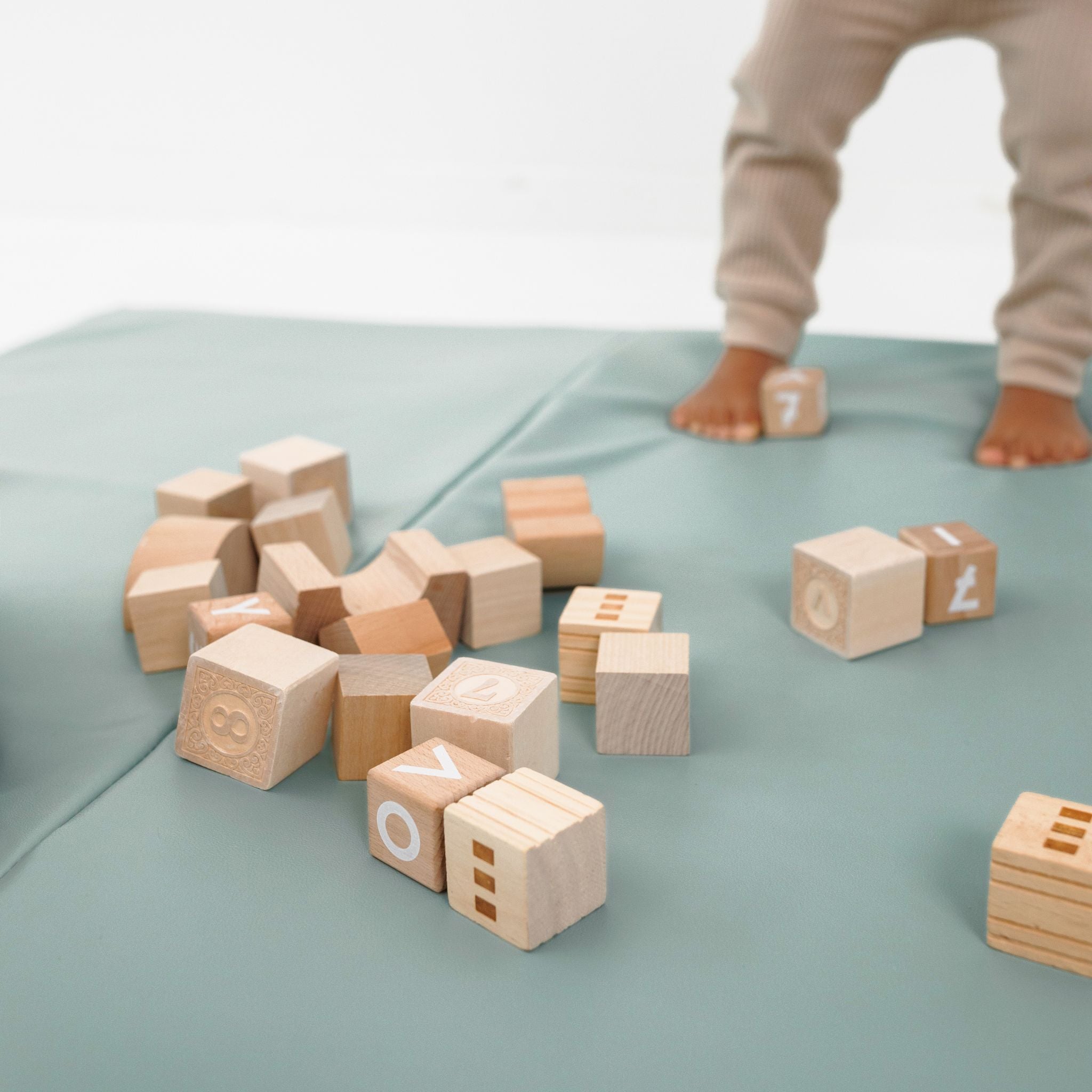 Toki Kids Sage Vegan Leather Mat | Playroom Avenue