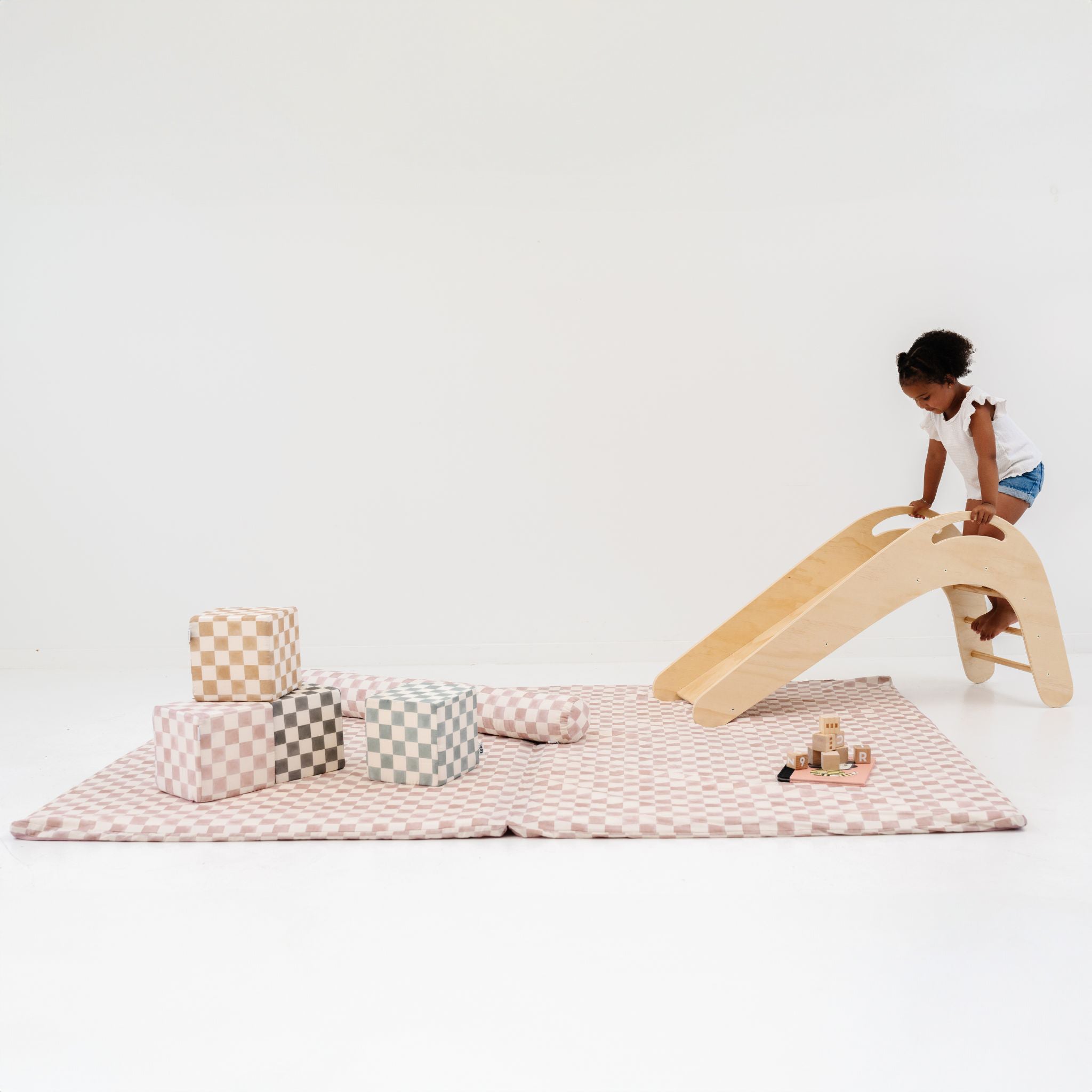Toki Kids Checker Gumdrop Organic Cotton Mat - Playroom Avenue