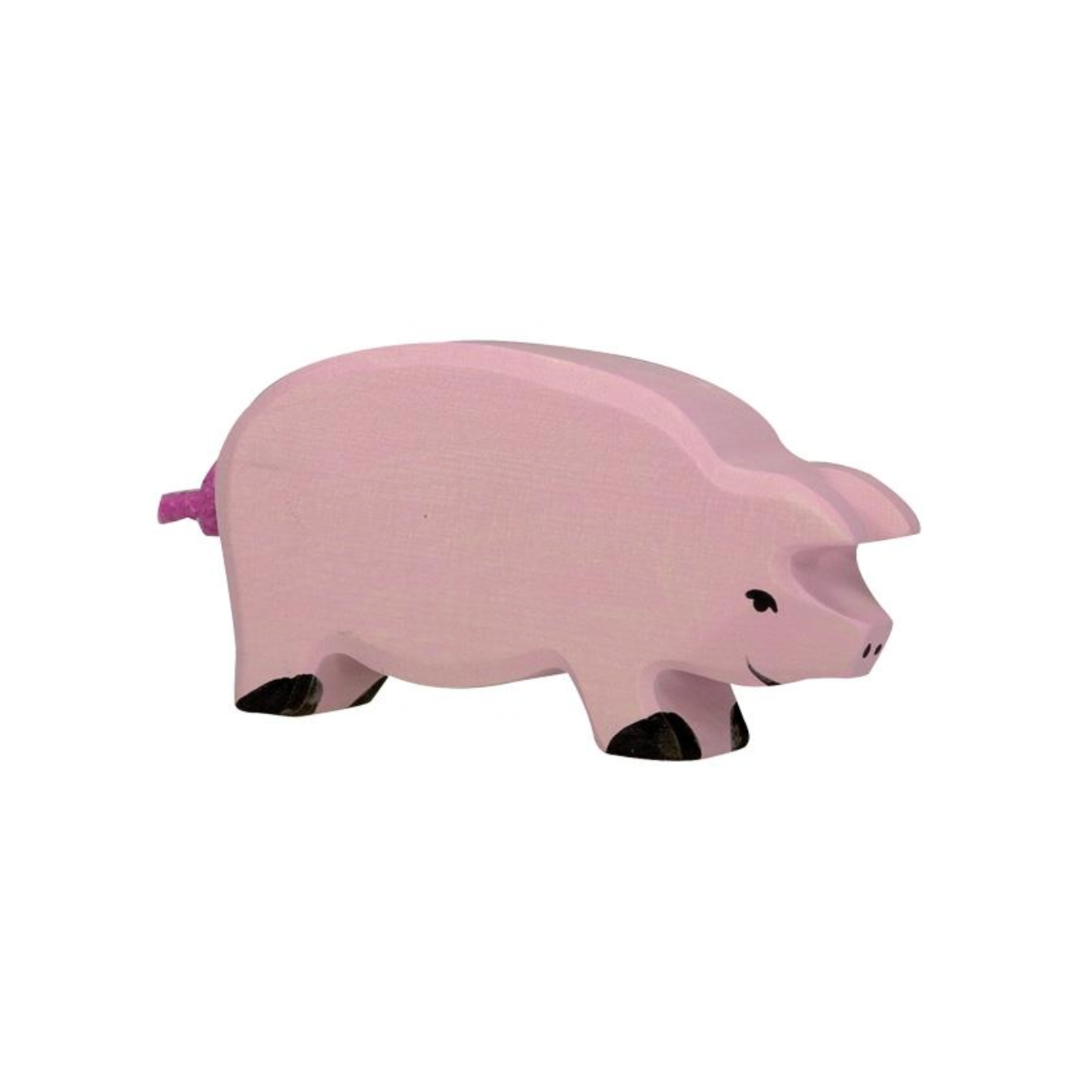 Holztiger Wooden Pig Figure | Playroom Avenue