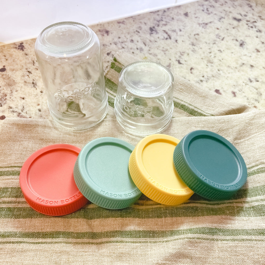 Mason Bottle Plastic Storage Lids | Playroom Avenue