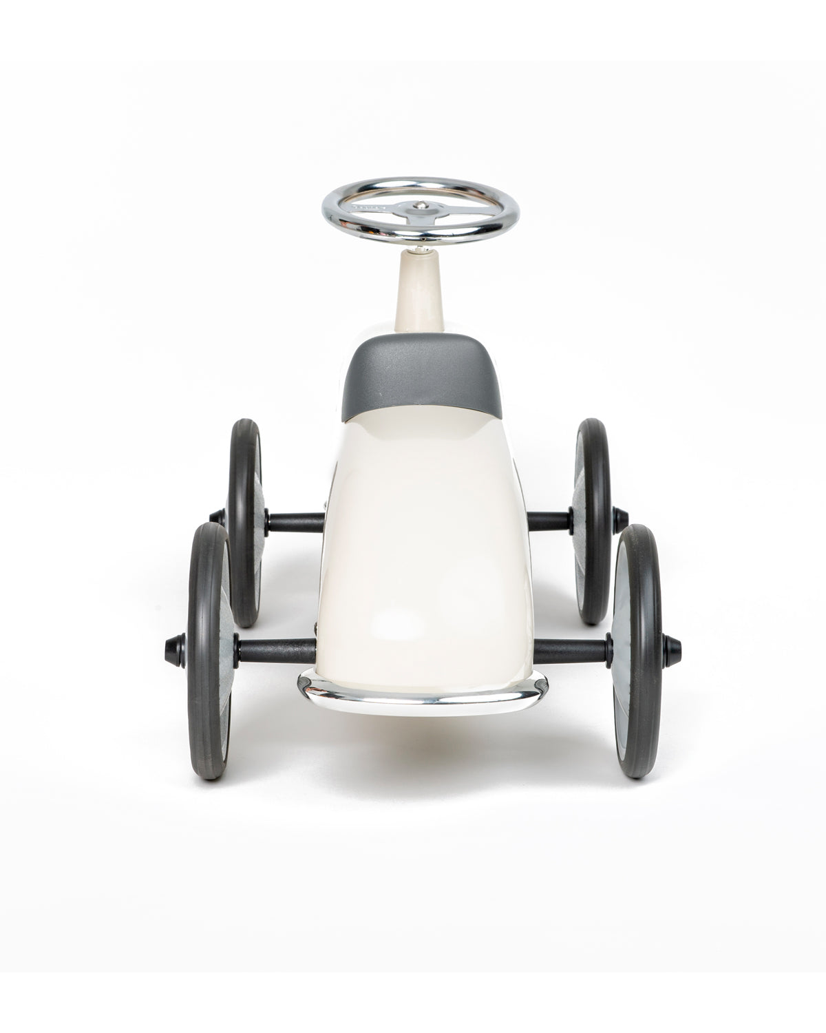 White baghera ride-on toy car with number 02 on a white background