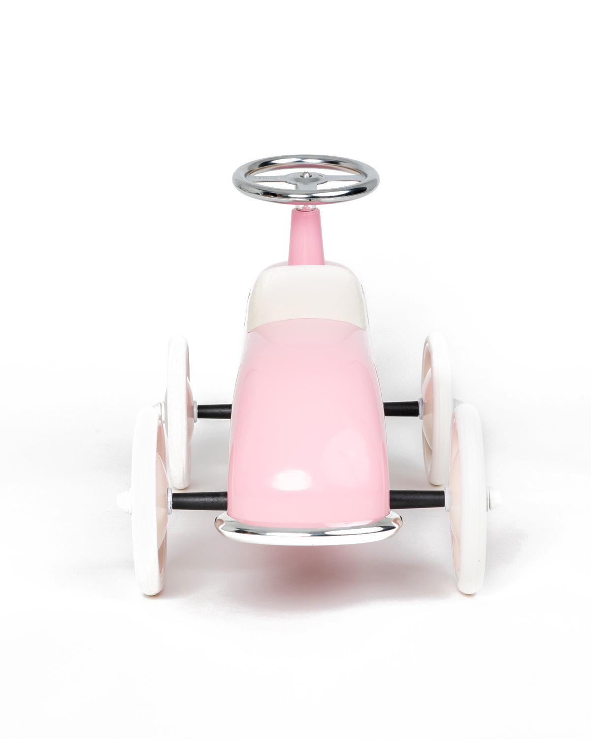 Pink baghera ride-on roadster with the number 01 on a white background