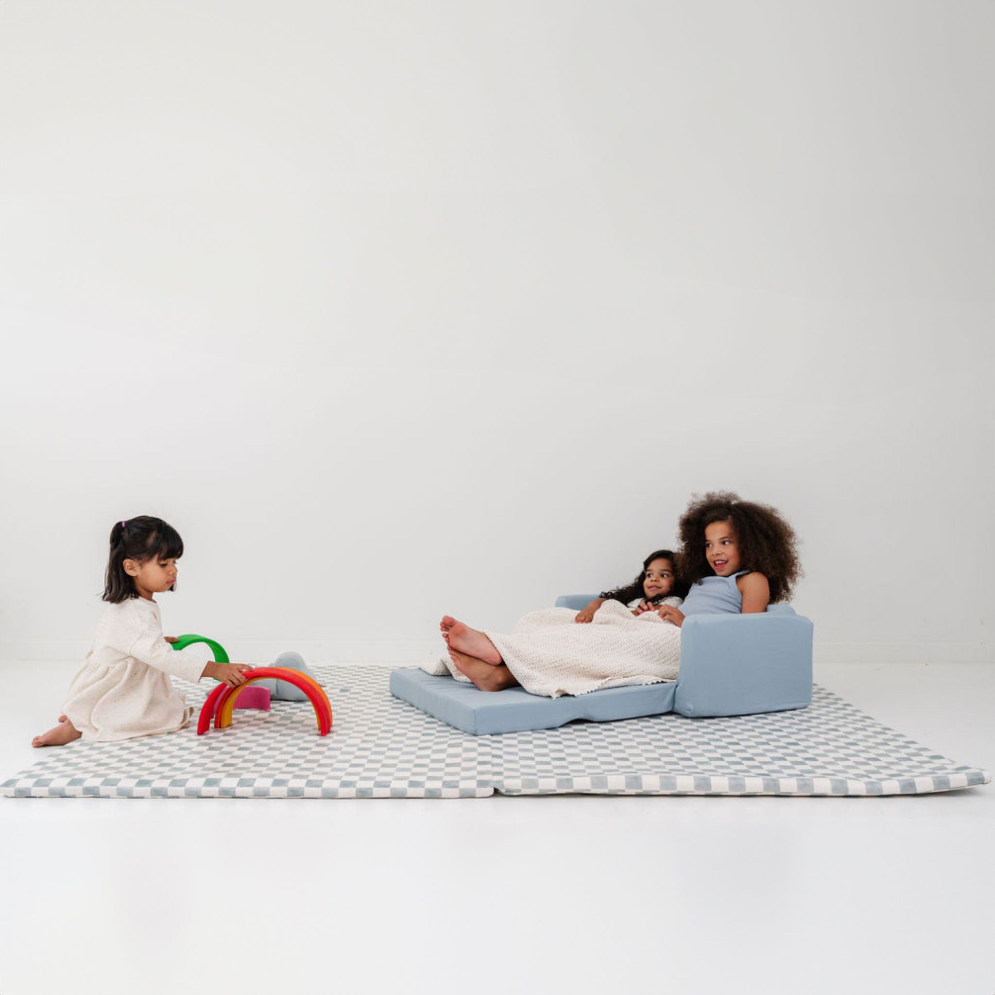 Toki Kids Checker Matcha Vegan Leather Mat - Playroom Avenue