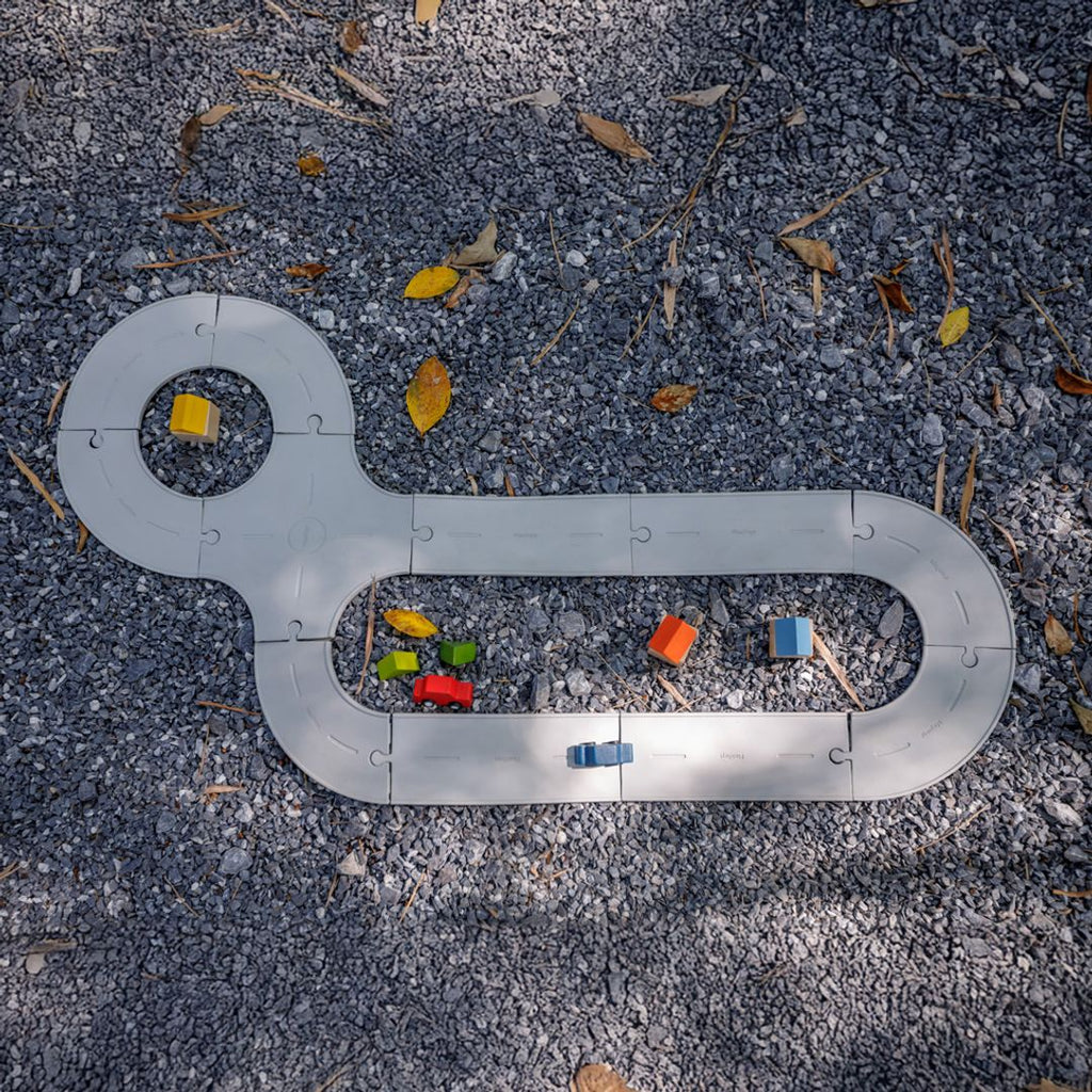 PlanToys Rubber Road & Rail Set - Medium | Playroom Avenue