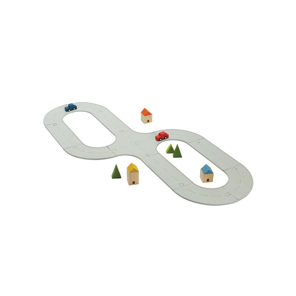 PlanToys Rubber Road & Rail Set - Medium | Playroom Avenue