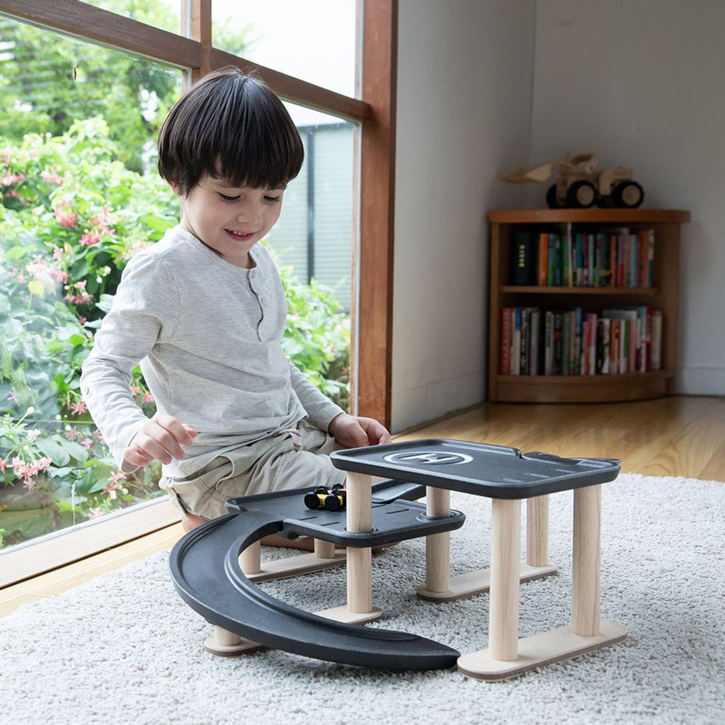 PlanToys Race N Play Parking Garage - Playroom Avenue