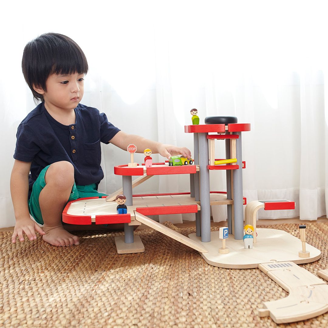 PlanToys Parking Garage | Playroom Avenue