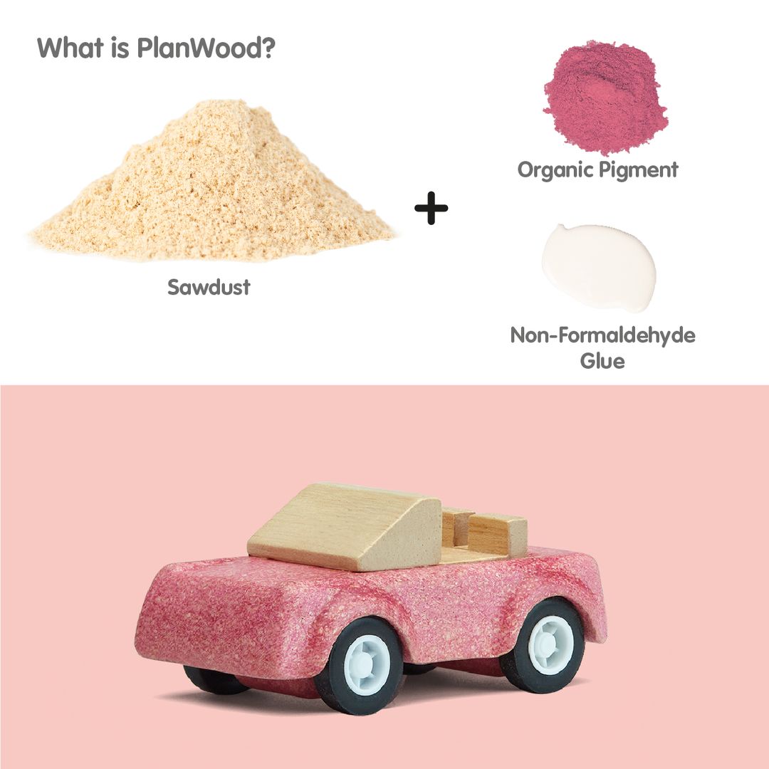 PlanToys Pink Sports Car | Playroom Avenue