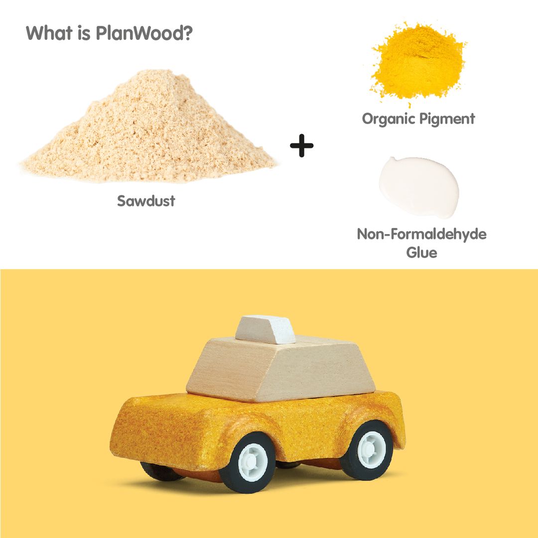 PlanToys Yellow Taxicab | Playroom Avenue