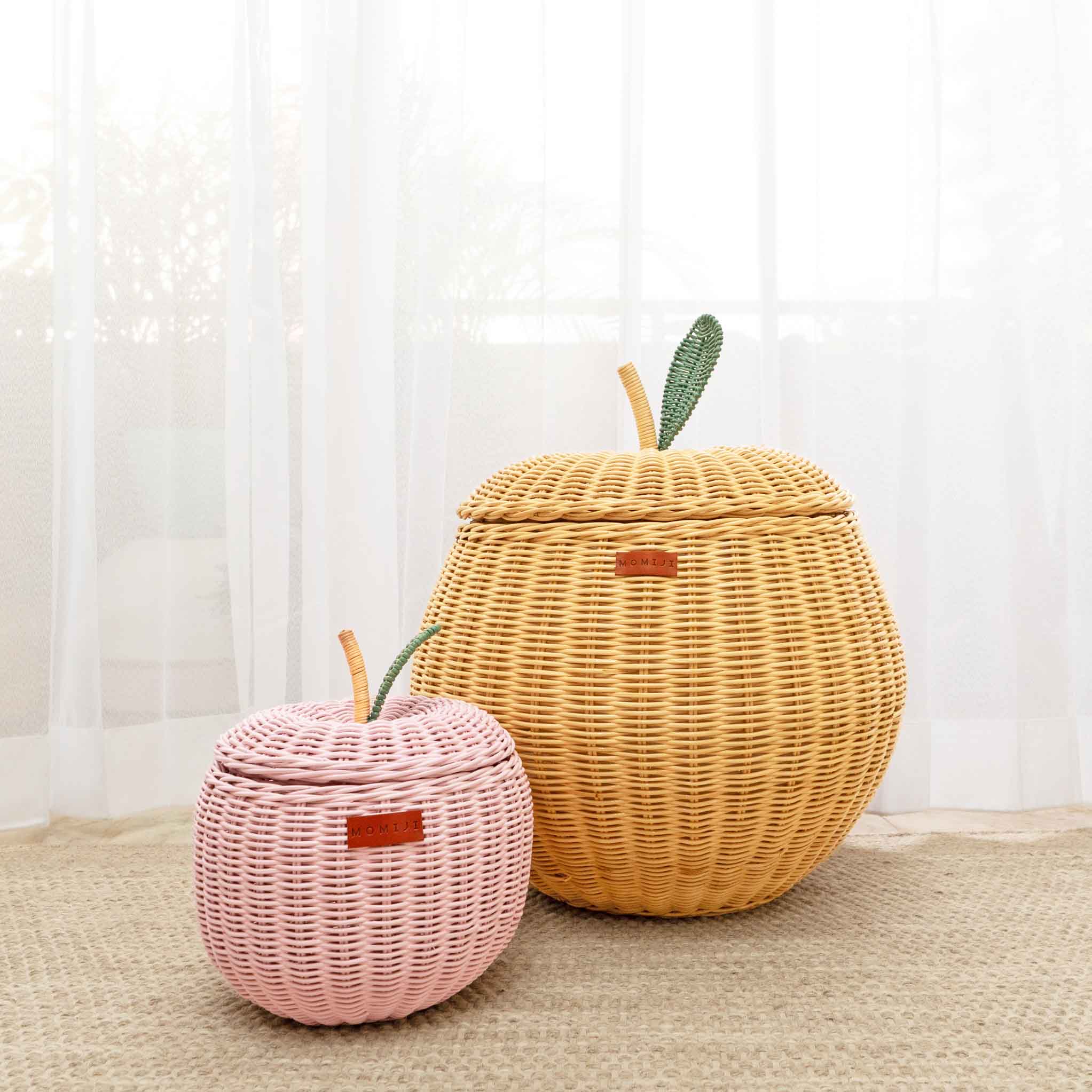 Momiji Apple Storage Basket Small - Pink | Playroom Avenue