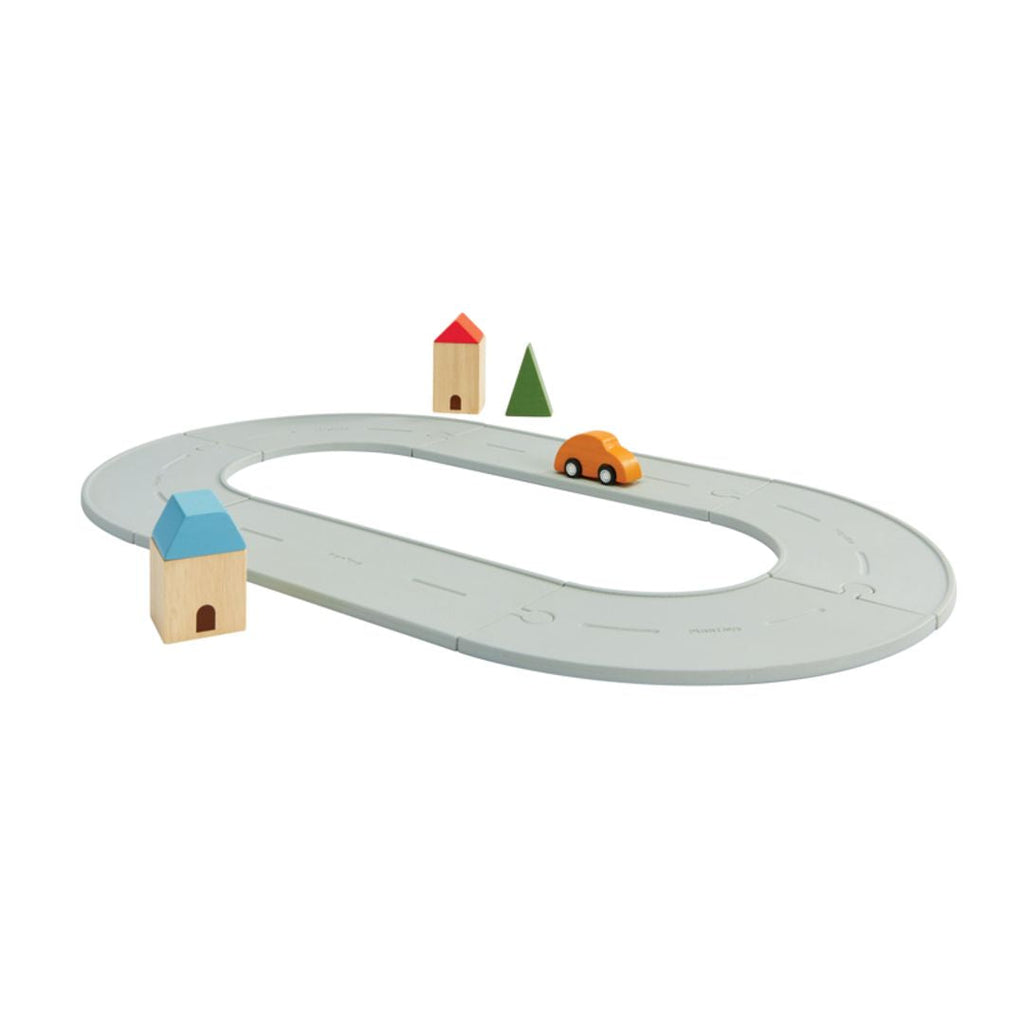 PlanToys Rubber Road & Rail Set - Small | Playroom Avenue
