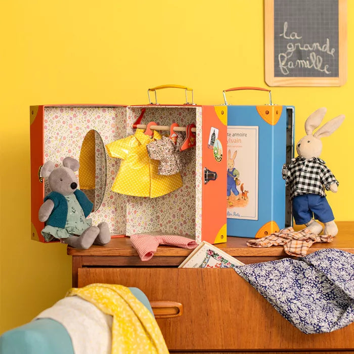 Moulin Roty Sylvain Little Wardrobe Suitcase - The Big Family | Playroom Avenue