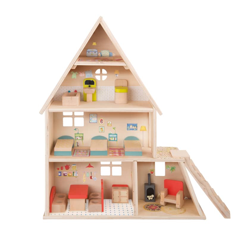 Moulin Roty Wooden Playhouse The Big Family | Playroom Avenue