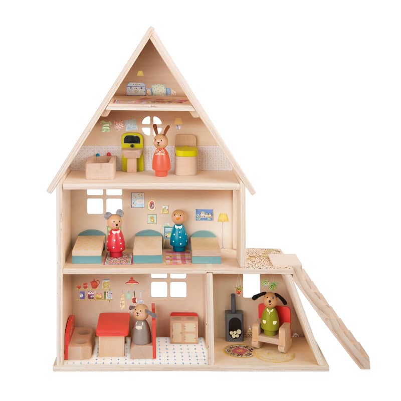 Moulin Roty Wooden Playhouse The Big Family | Playroom Avenue