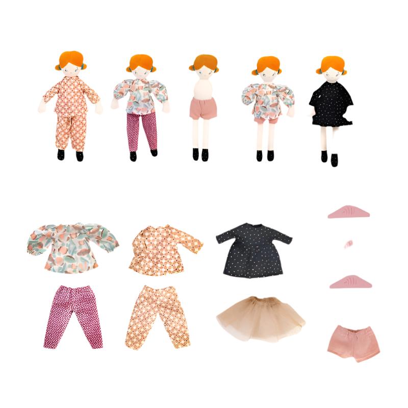 Moulin Roty Suitcase - Blanche’s Wardrobe - Doll - Moulin Roty | Playroom Avenue