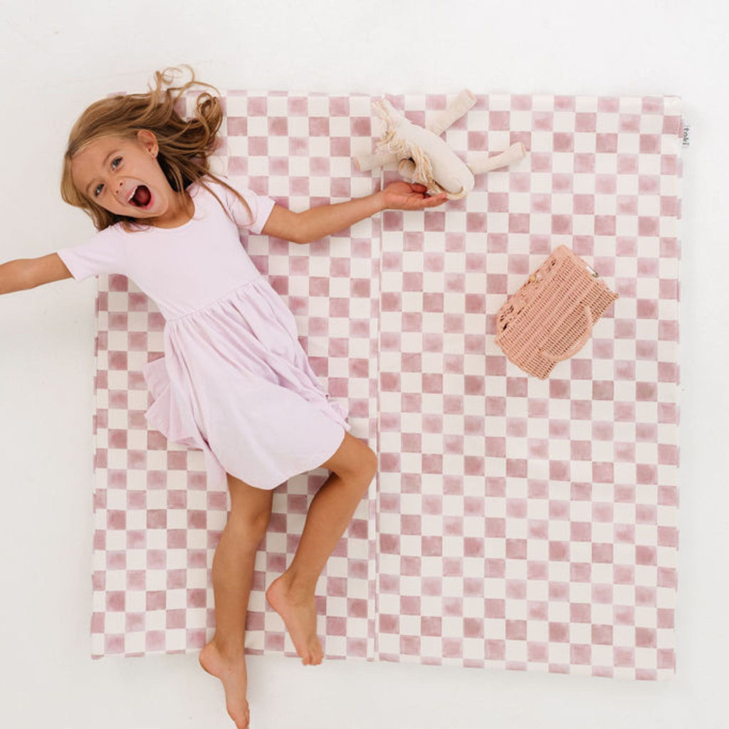 Toki Kids Checker Gumdrop Vegan Leather Mat | Playroom Avenue
