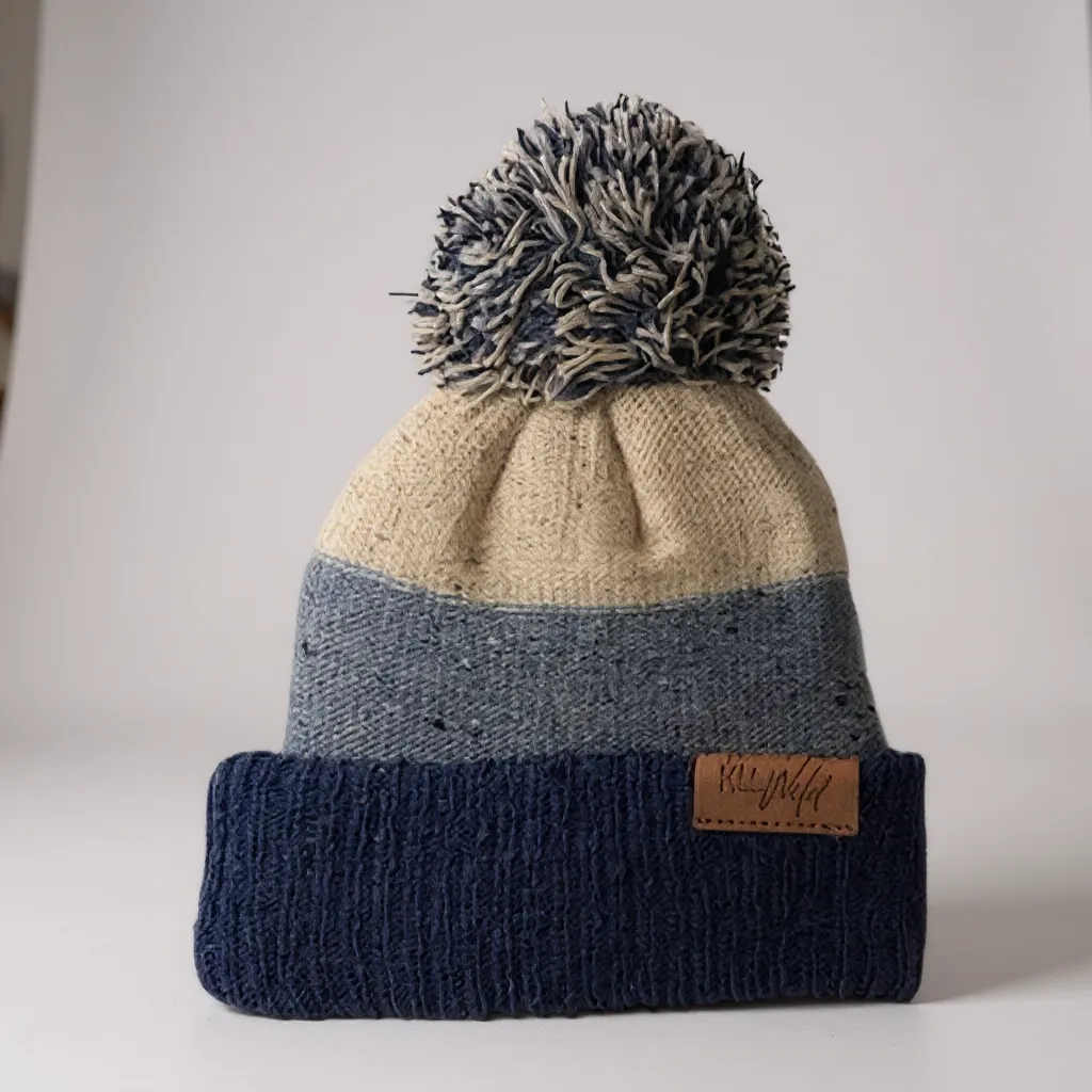Keep the Littles Wild Puff beanie - blue | Playroom Avenue