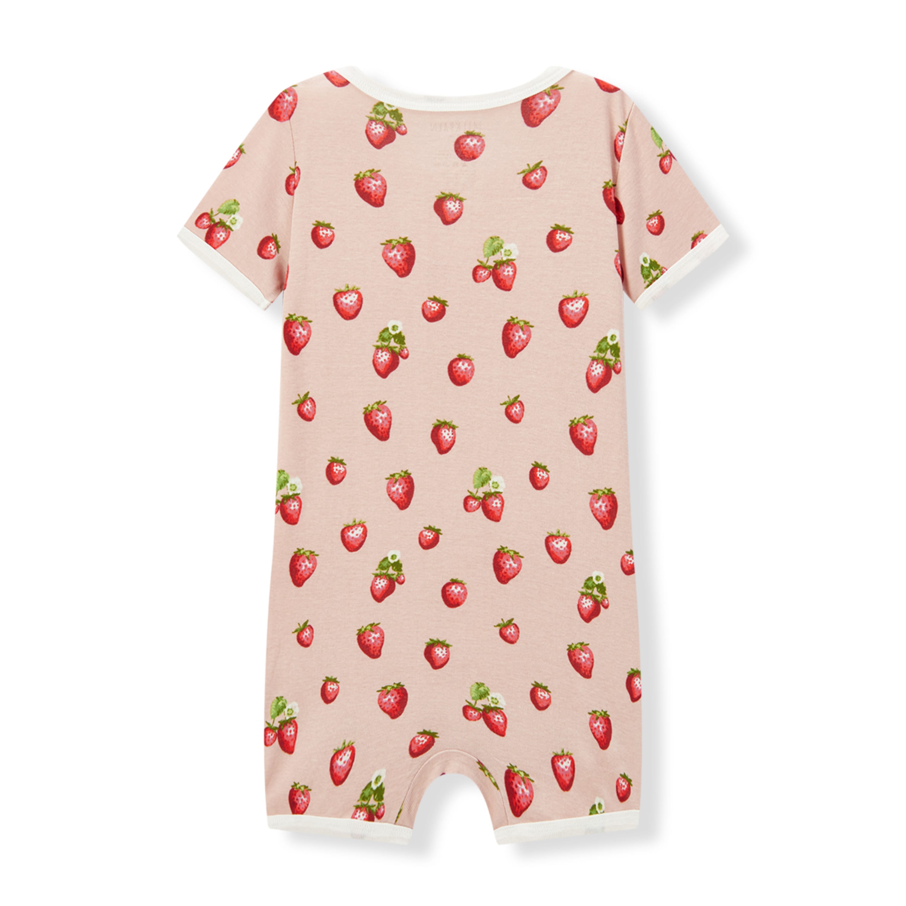 Milkbarn Strawberry Organic Cotton Shortall | Playroom Avenue