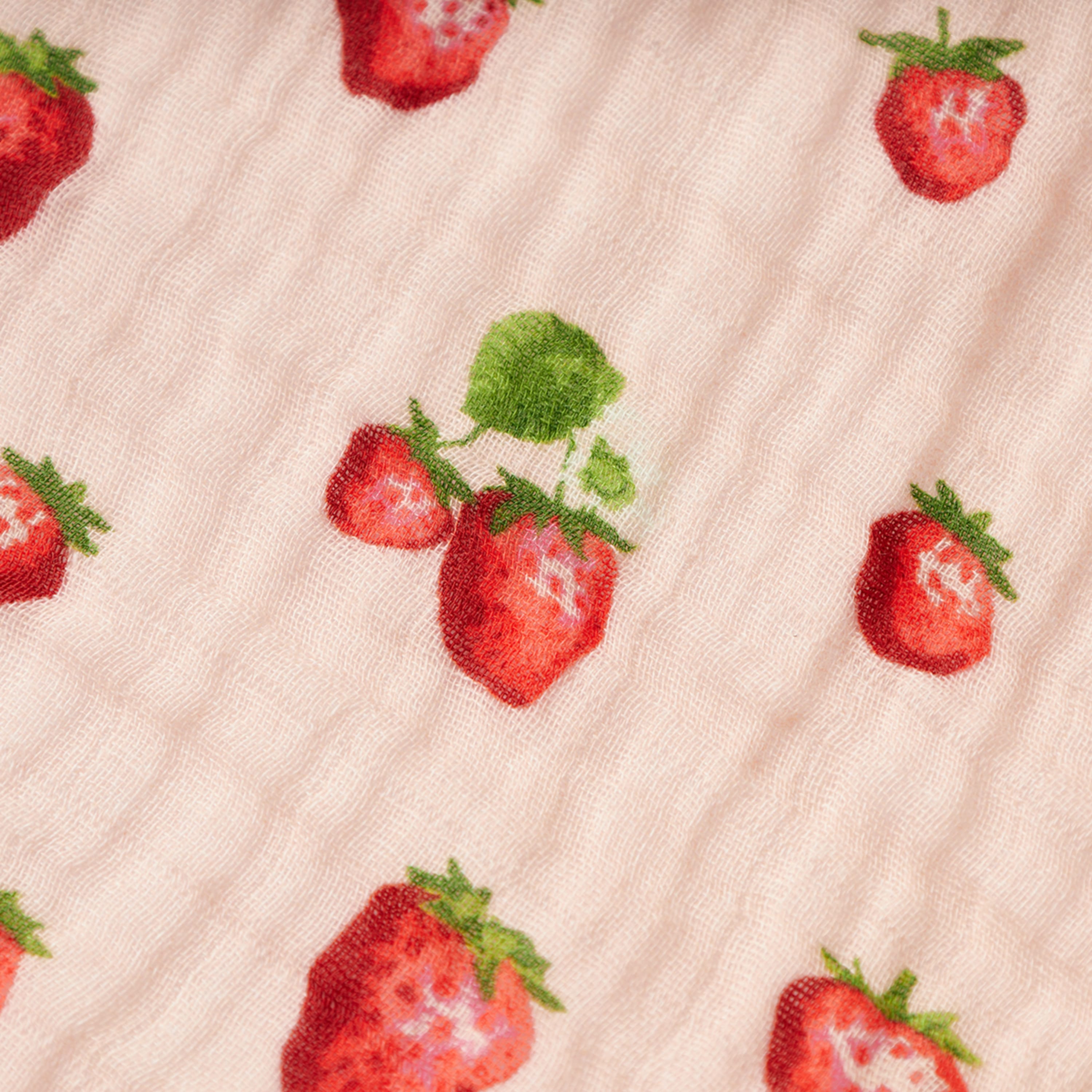 Milkbarn Strawberry Organic Cotton Crib Sheet | Playroom Avenue