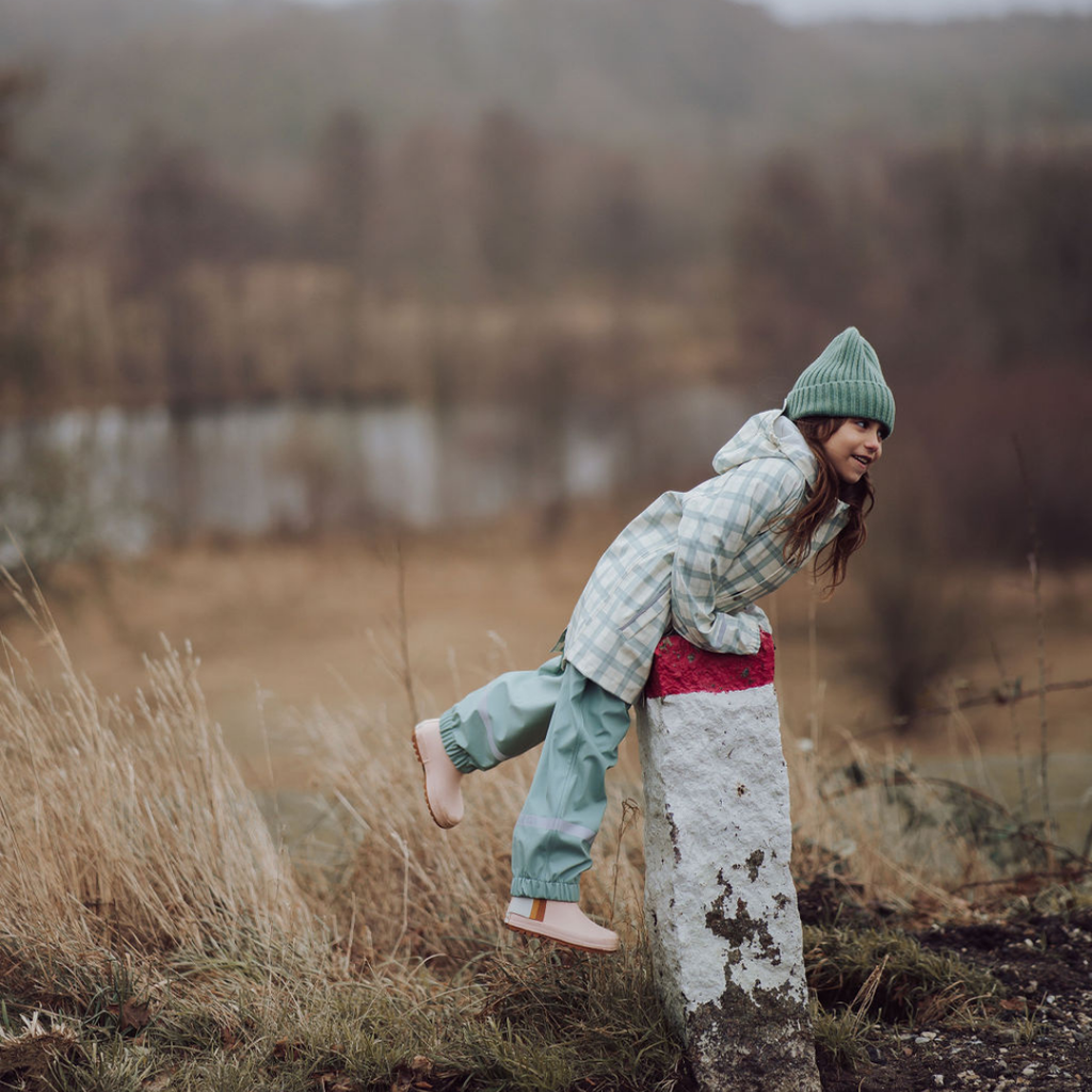 GRECH & CO. Fishtail Rain Jacket | Fern Plaid | Playroom Avenue