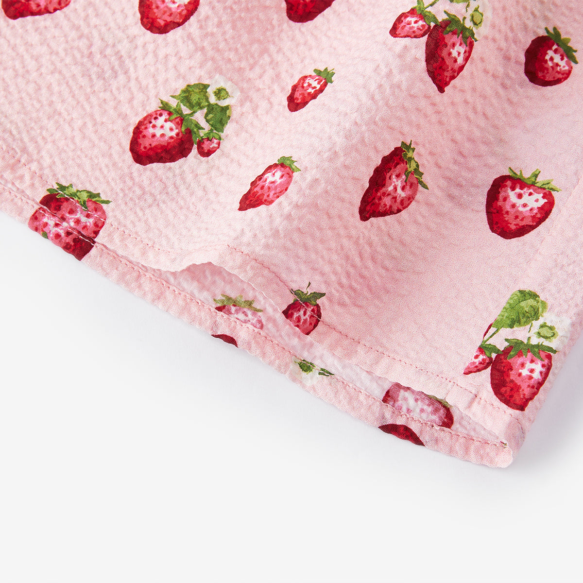 Milkbarn Strawberry Ruffle Collar Dress | Playroom Avenue