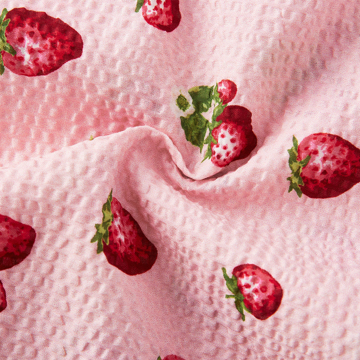 Milkbarn Strawberry Ruffle Collar Dress | Playroom Avenue