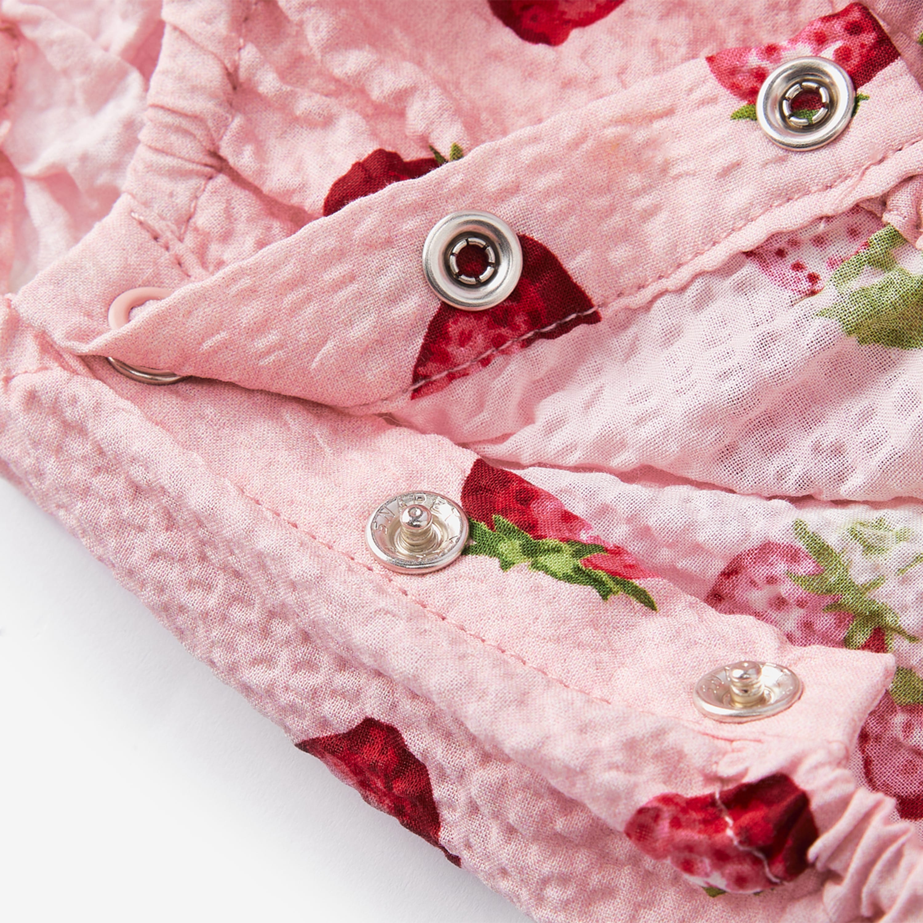 Milkbarn Strawberry Ruffle Collar One Piece Dress | Playroom Avenue