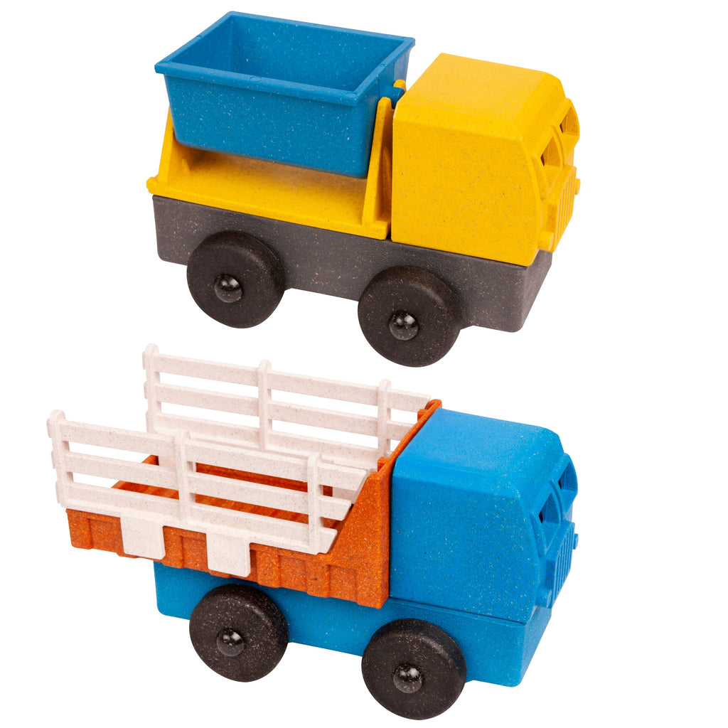 Luke's Toy Factory Tipper Truck and Stake Truck 2 Pack | Playroom Avenue