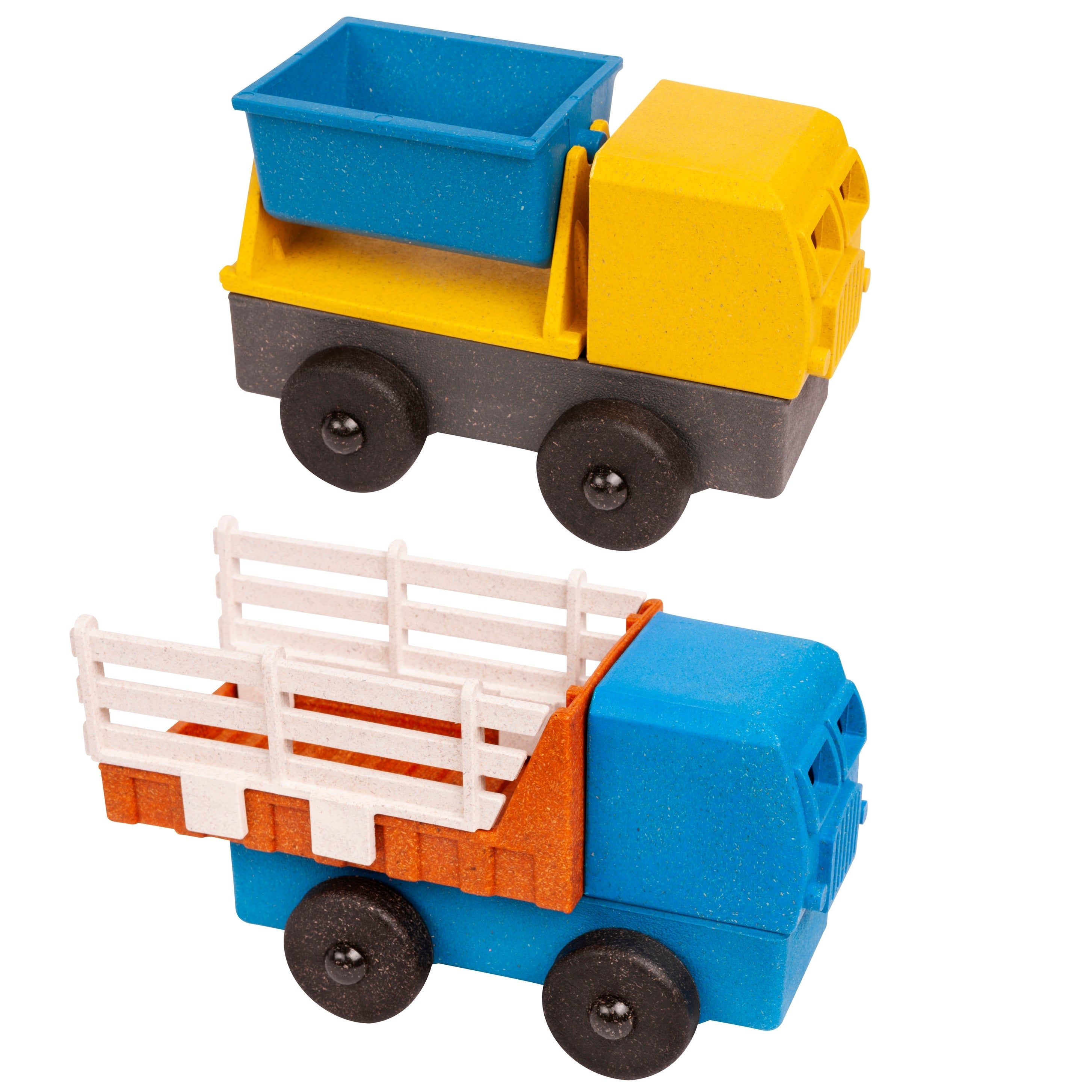 Luke's Toy Factory Tipper Truck and Stake Truck 2 Pack | Playroom Avenue