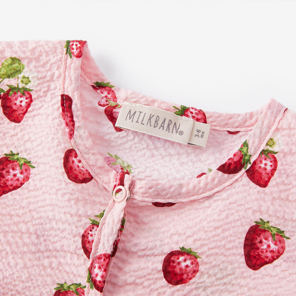 Milkbarn Strawberry Snap Shortall | Playroom Avenue