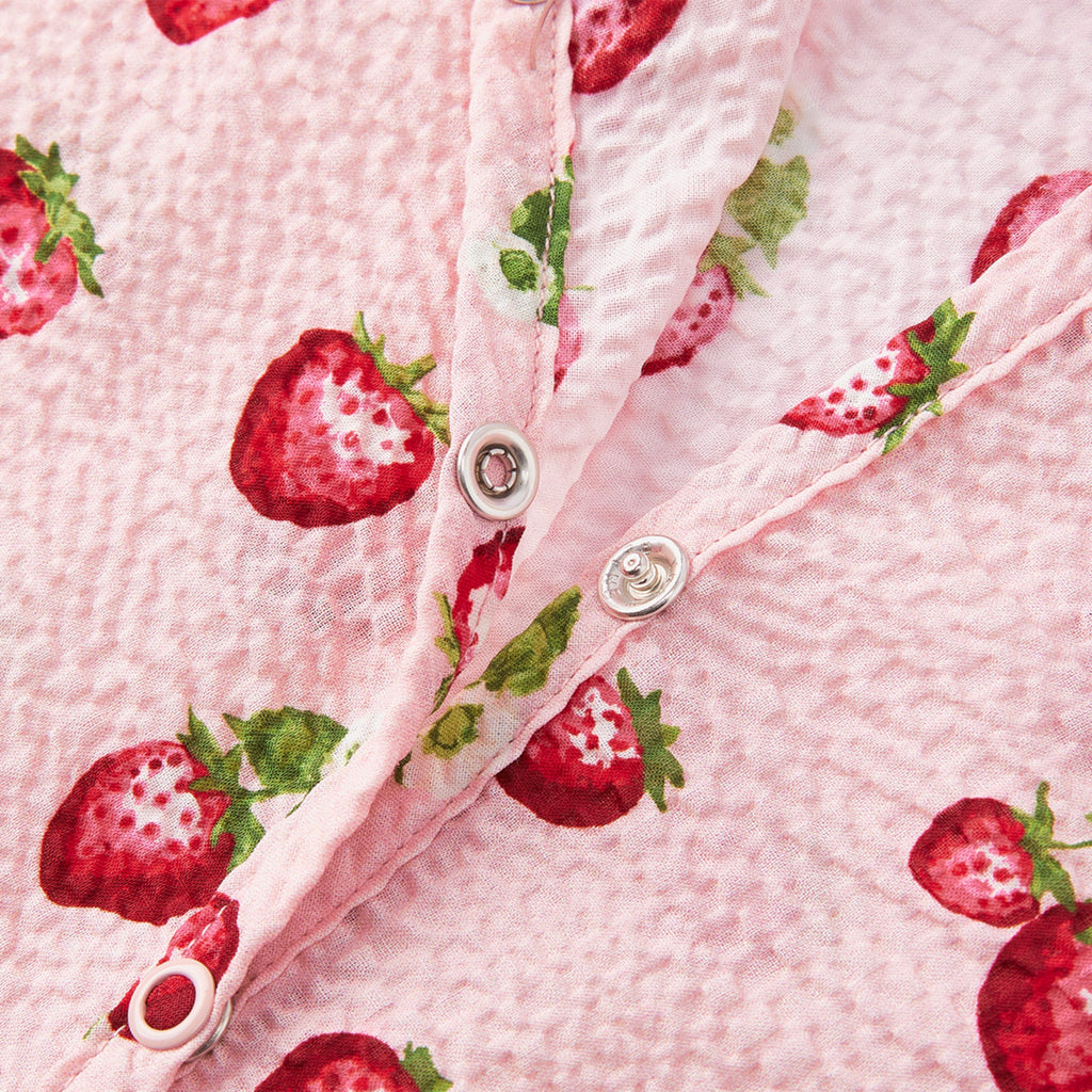 Milkbarn Strawberry Snap Shortall | Playroom Avenue