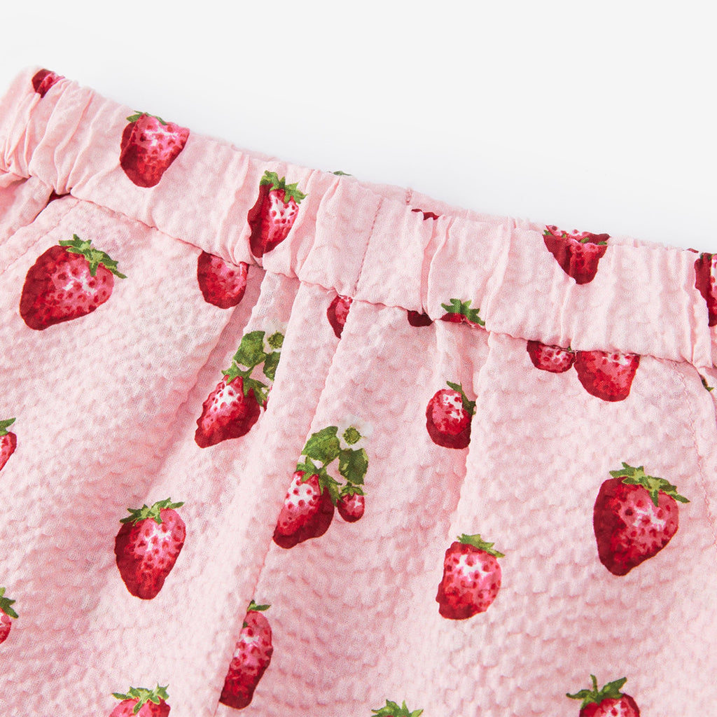 Milkbarn Strawberry Ruffle Tank and Pant Set | Playroom Avenue