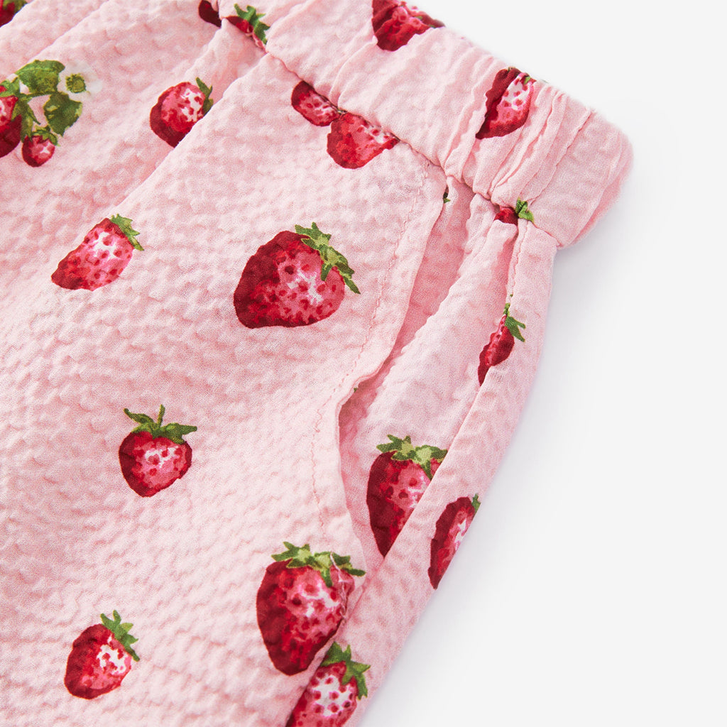 Milkbarn Strawberry Ruffle Tank and Pant Set | Playroom Avenue