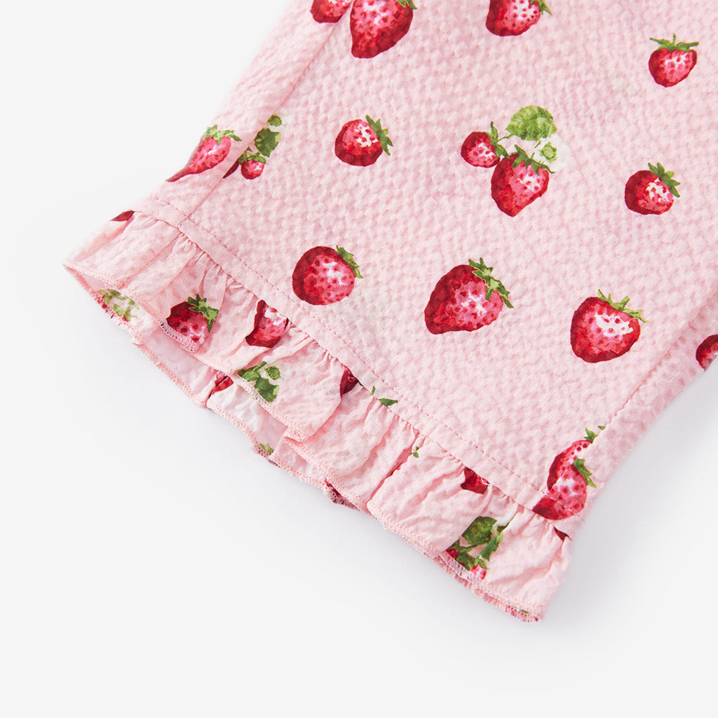 Milkbarn Strawberry Ruffle Tank and Pant Set | Playroom Avenue