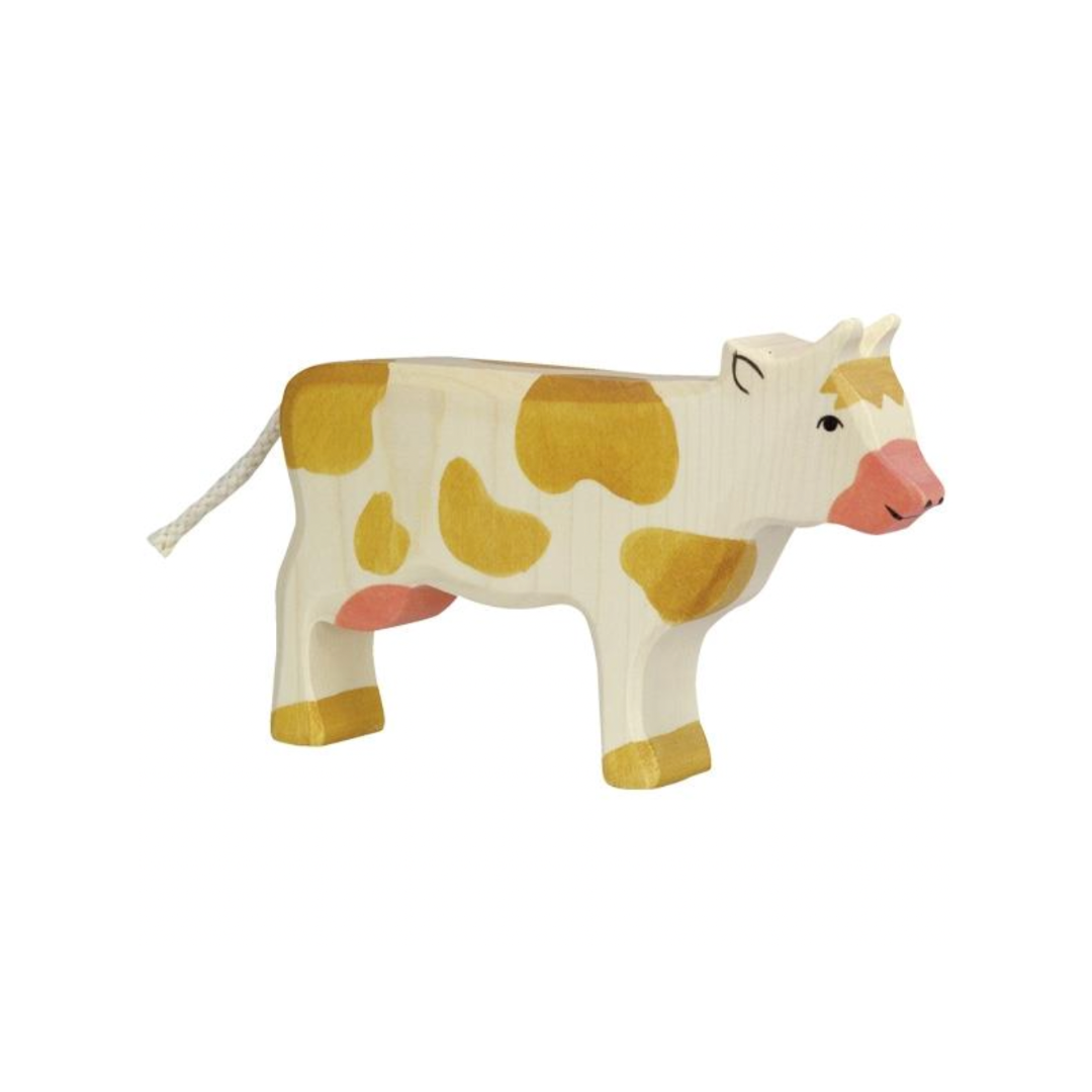 Holztiger Wooden Brown Cow Figure | Playroom Avenue