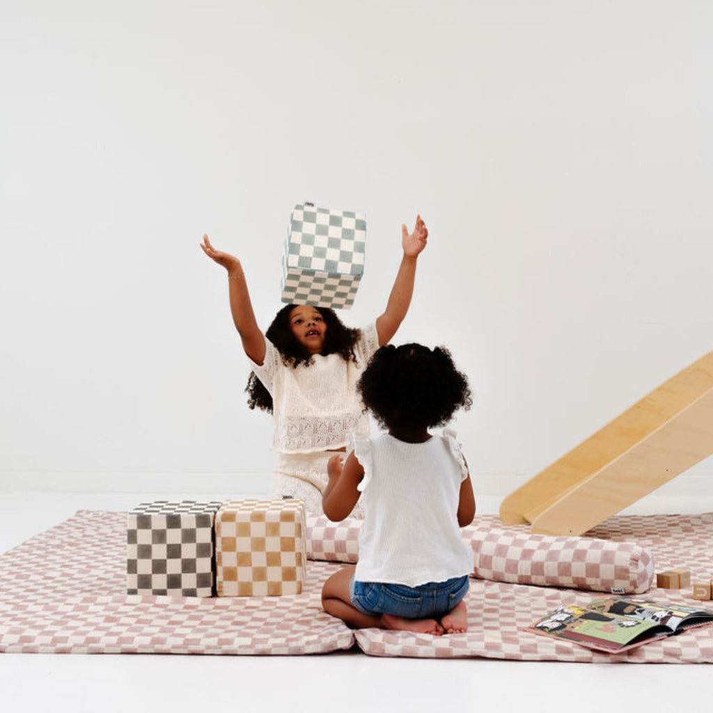 Toki Kids Checker Matcha Play Cube | Playroom Avenue