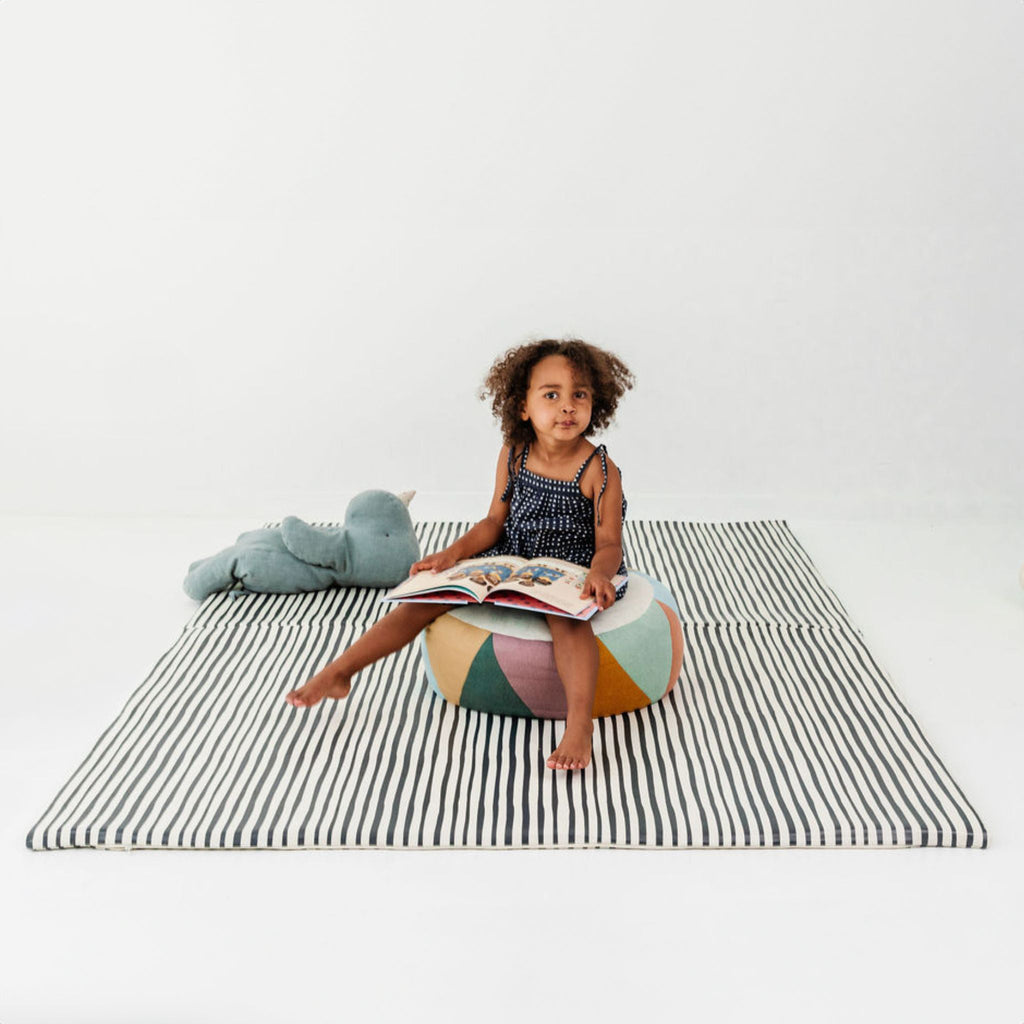 Toki Kids Bold Stripe Vegan Leather Mat | Playroom Avenue