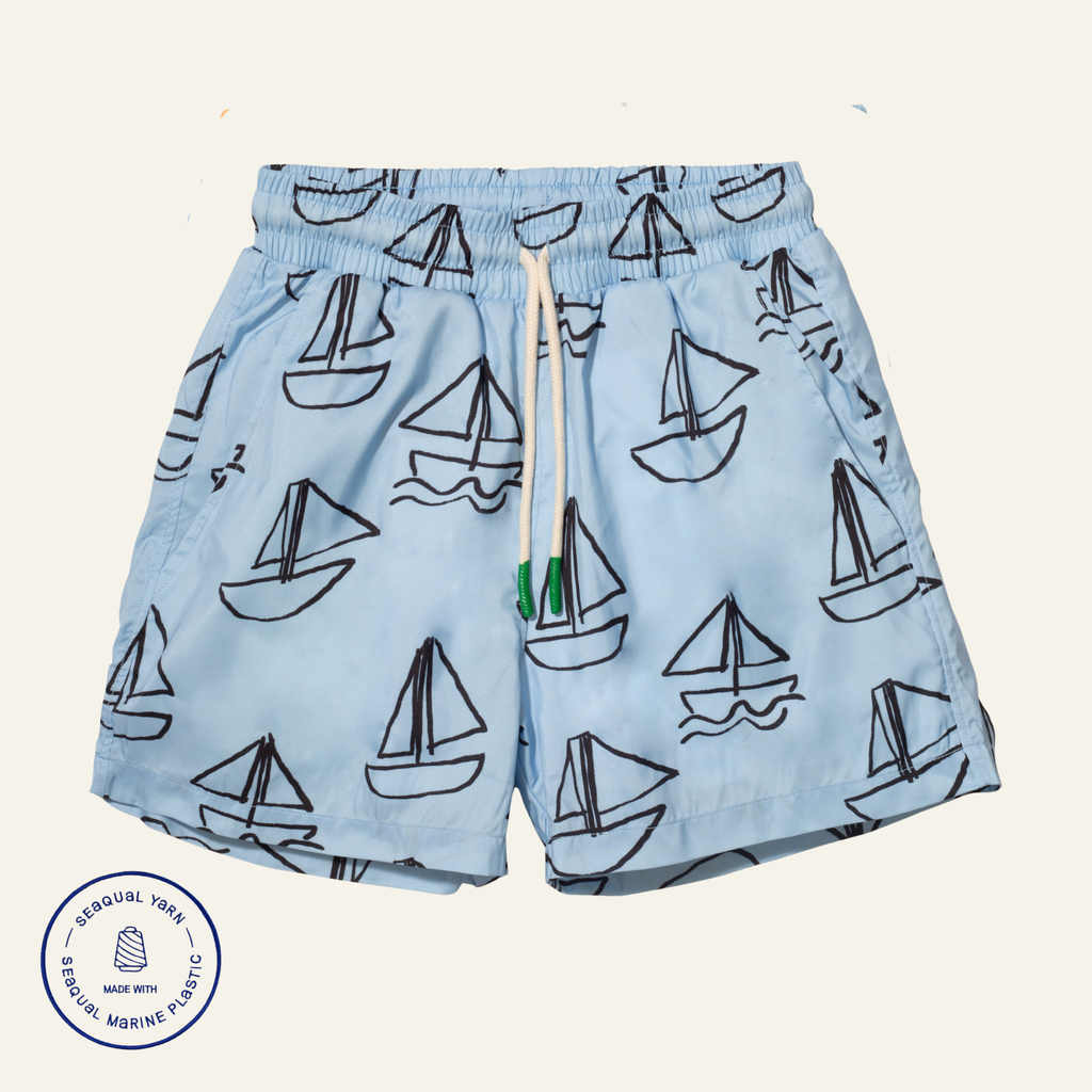 Mon Coeur Sailboats Swim Trunk | Playroom Avenue