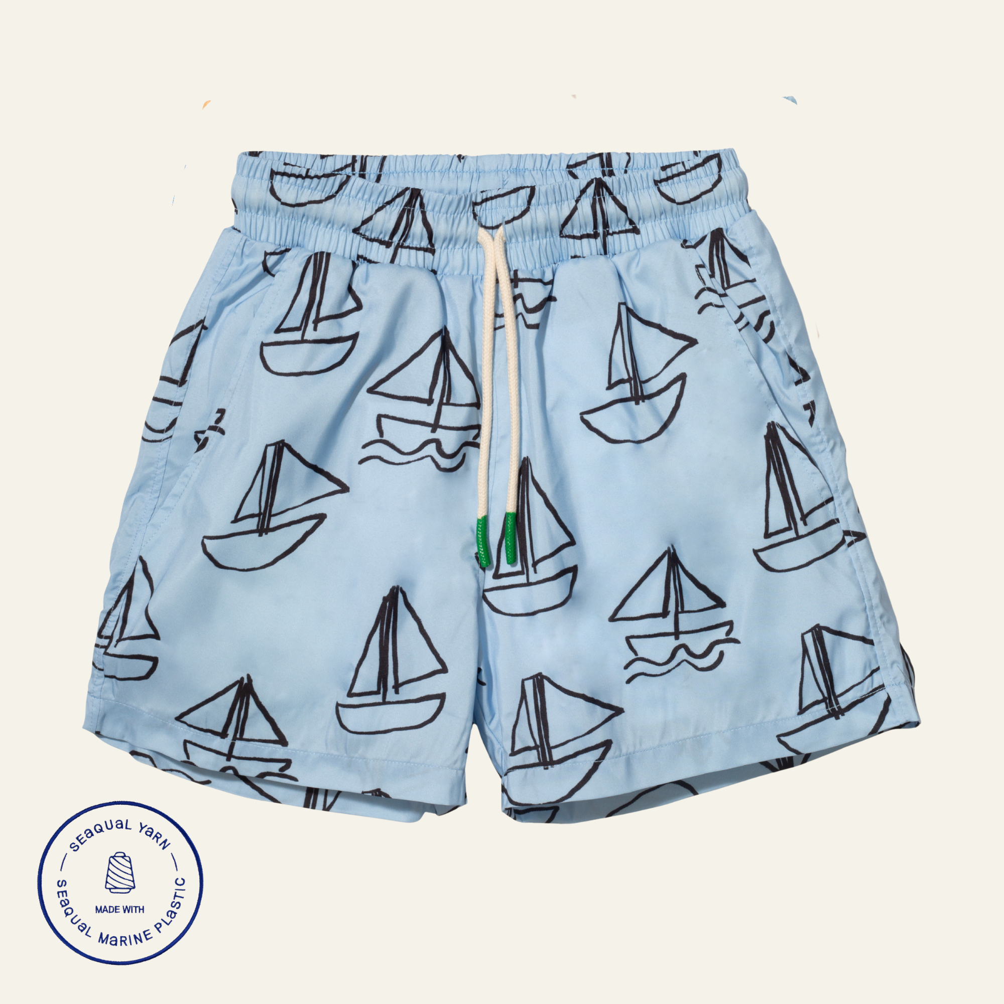 Mon Coeur Sailboats Swim Trunk