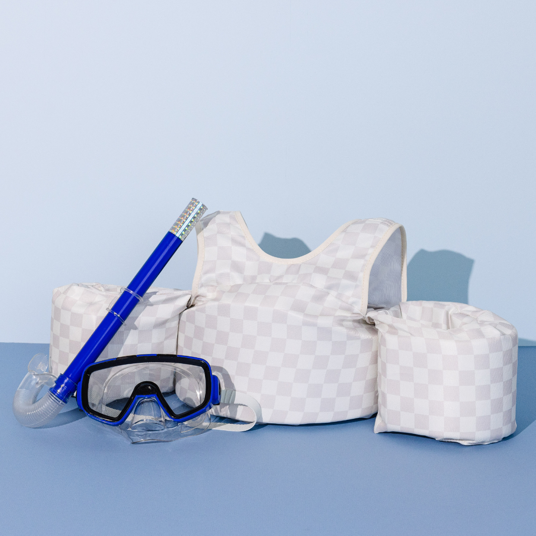 Dripfloats Neutral Checkered Kids Float