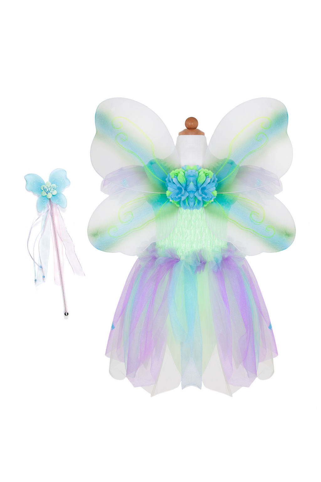 Great Pretenders Butterfly Dress & Wings with Wand Size 5-6 Green | Playroom Avenue