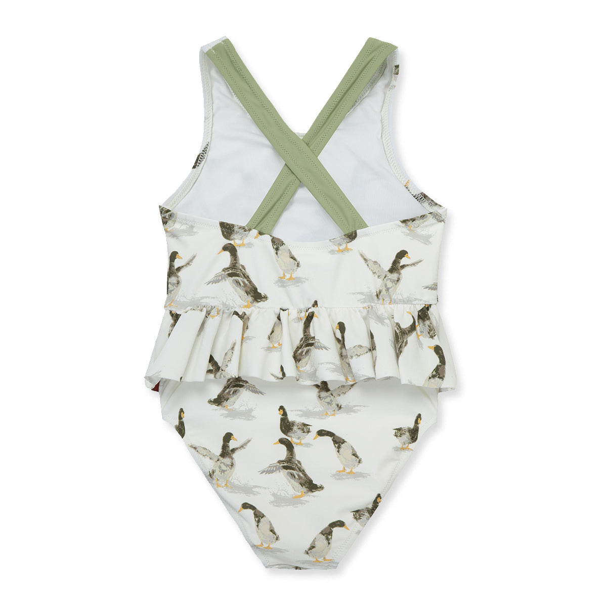 Milkbarn Duck Ruffle Waist Suspender Swimsuit