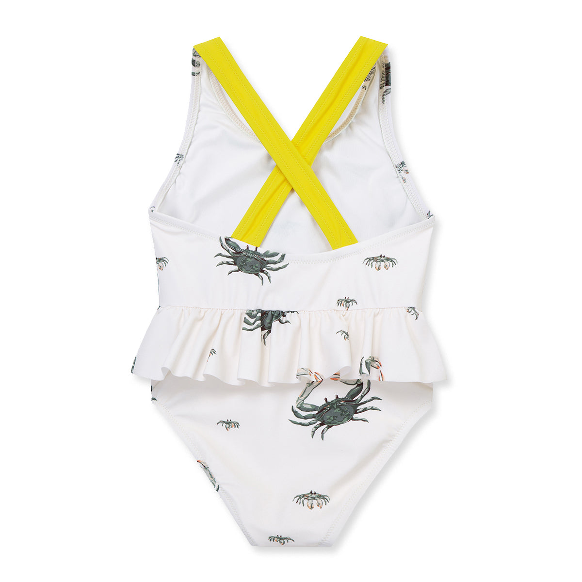 Milkbarn Coastal Crab Ruffle Waist Suspender Swimsuit