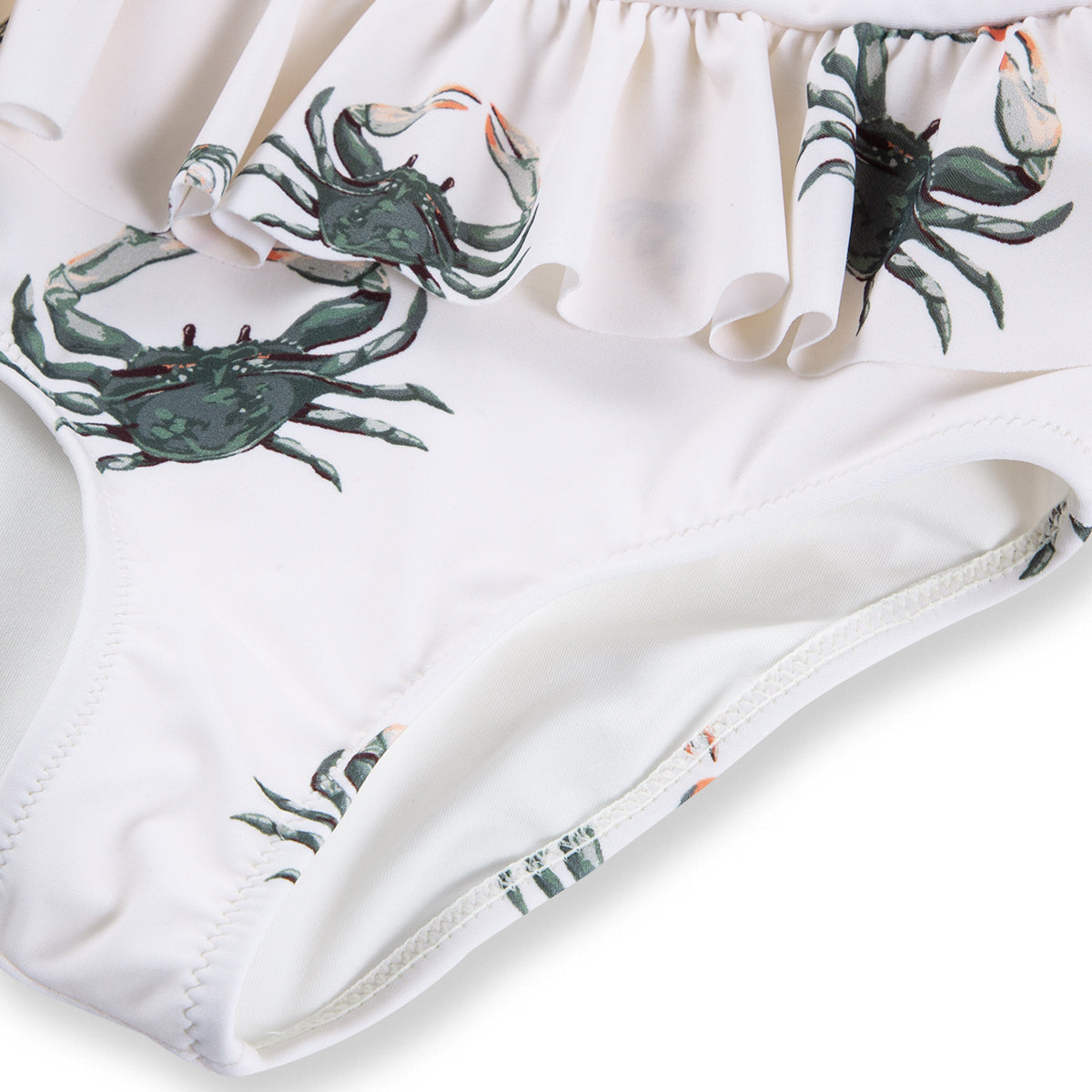 Milkbarn Coastal Crab Ruffle Waist Suspender Swimsuit