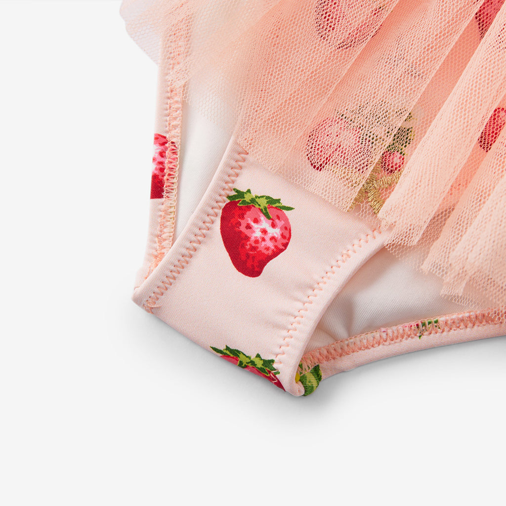 Milkbarn Strawberry Ballet Skirt Swimsuit | Playroom Avenue