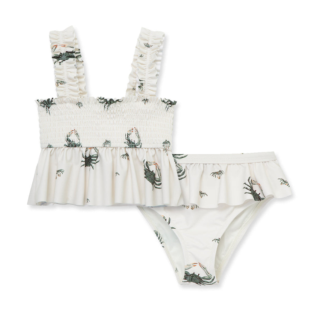 Milkbarn Coastal Crab Ruffle Two Piece Swimsuit | Playroom Avenue