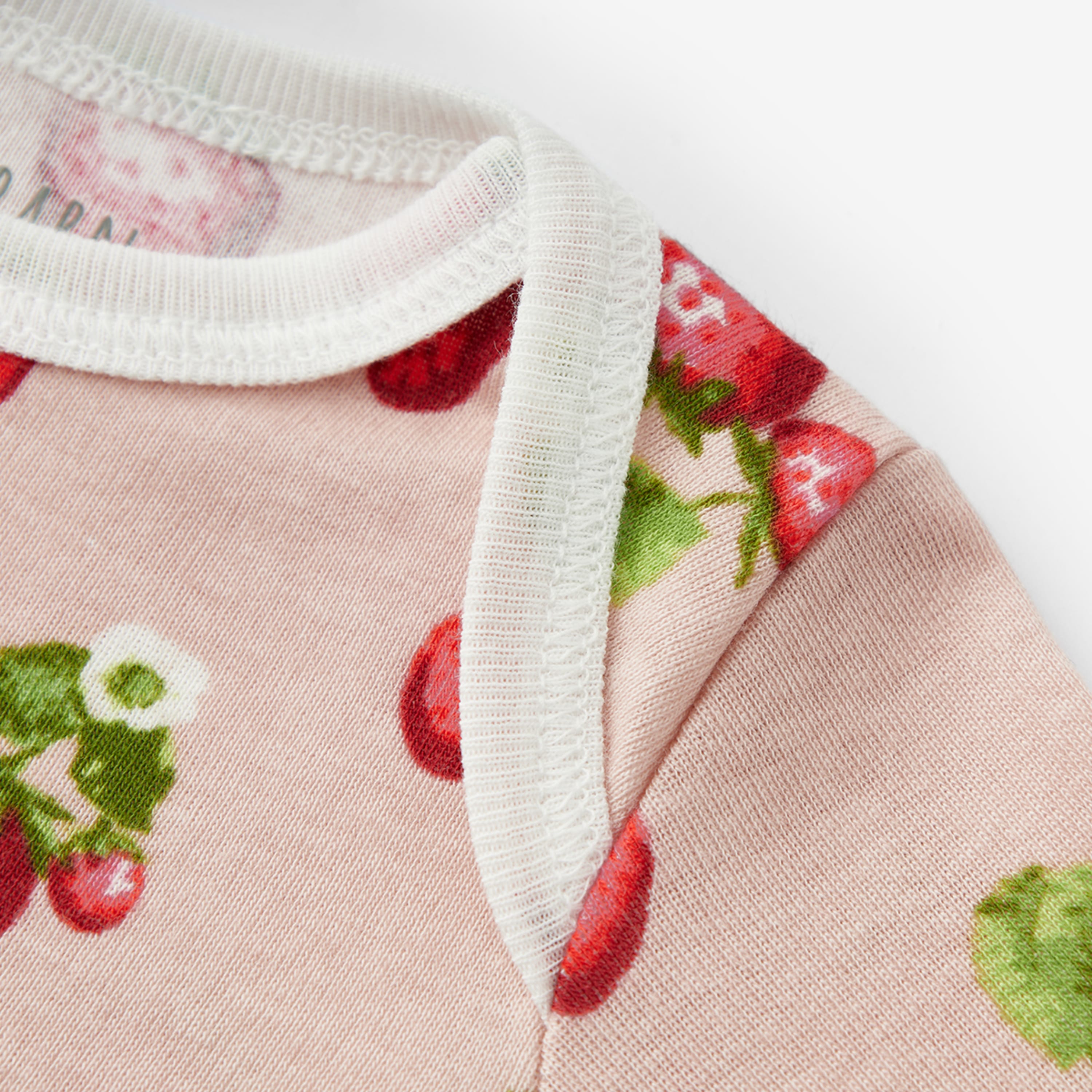 Milkbarn Strawberry Organic Cotton Newborn Gown & Hat Set | Playroom Avenue