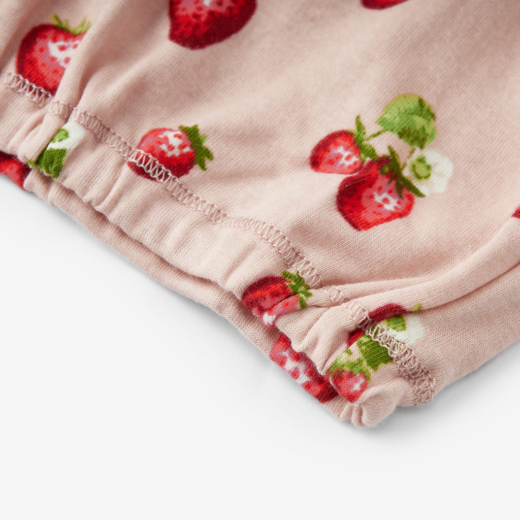 Milkbarn Strawberry Organic Cotton Newborn Gown & Hat Set | Playroom Avenue