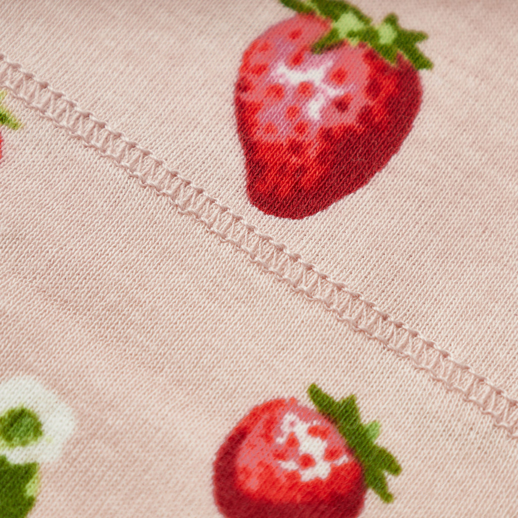 Milkbarn Strawberry Organic Cotton Newborn Gown & Hat Set | Playroom Avenue